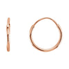 10mm Endless Hoop Earrings in 14K Rose Gold