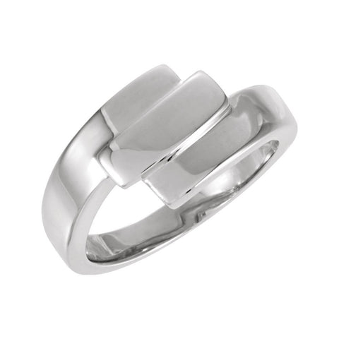 14k White Gold Fashion Band, Size 6
