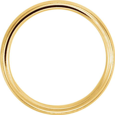 14k Yellow Gold 5mm Knife Edge Comfort Fit Milgrain Band Size 10