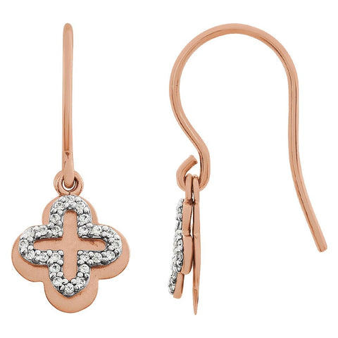 14k Rose Gold 1/8 CTW Diamond Earrings