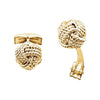 14k Yellow Gold Knot Cuff Links