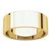 14k Yellow Gold 7mm Flat Band, Size 8