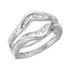1/2 CTTW Diamond Ring Guard in 14k White Gold (Size 6 )