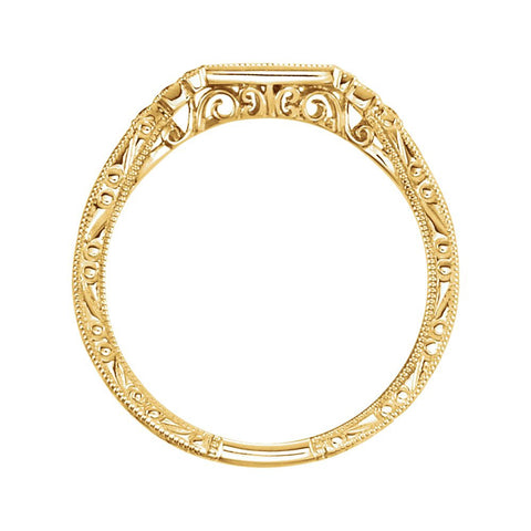 14k Yellow Gold .07 CTW Diamond Band, Size 6