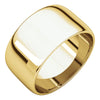 10.00 mm Light Half Round Band in 14K Yellow Gold ( Size 8 )