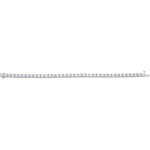 18k White Gold 10 CTW Diamond Line 7.25" Bracelet