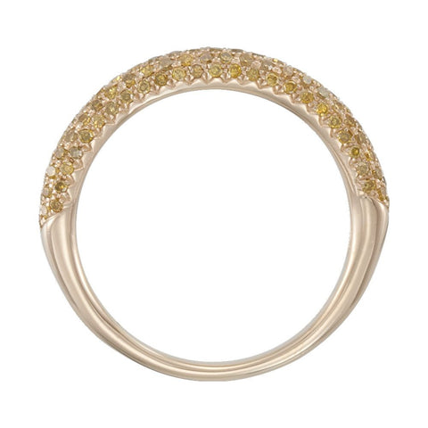 14k Yellow Gold 3/8 CTW Diamond Pavé Ring, Size 7