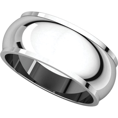 10k Yellow Gold 8mm Half Round Edge Band, Size 3.5