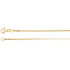 1.3 mm Solid Box Chain in 14k Yellow Gold ( 16-Inch )