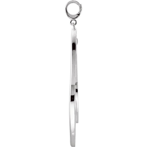 14k White Gold Open Silhouette Pendant