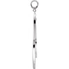 14k White Gold Open Silhouette Pendant