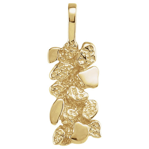 14k Yellow Gold Nugget Pendant