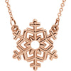 Snowflake 16-Inch Necklace in 14K Rose Gold