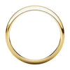 14k Yellow Gold 5mm Half Round Tapered Band, Size 6