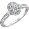 14k White Gold 1/2 ctw. Diamond Engagement Ring, Size 7