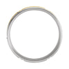10k Yellow Gold & White 6.5mm Lightweight Grooved Band Size 10