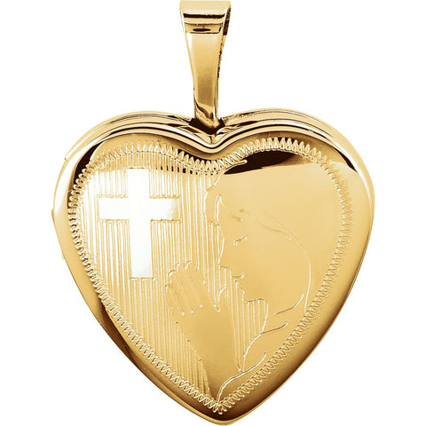 14K Yellow Gold-Plated Sterling Silver Prayer Locket
