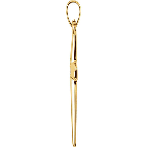 14k Yellow Gold Cross Pendant