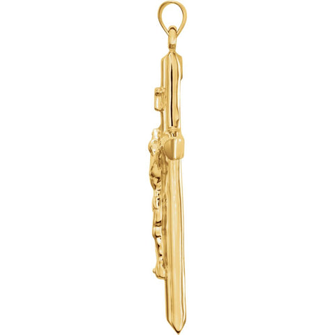14k Yellow Gold Crucifix Pendant