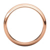 14k Rose Gold 4mm Half Round Band, Size 10.5