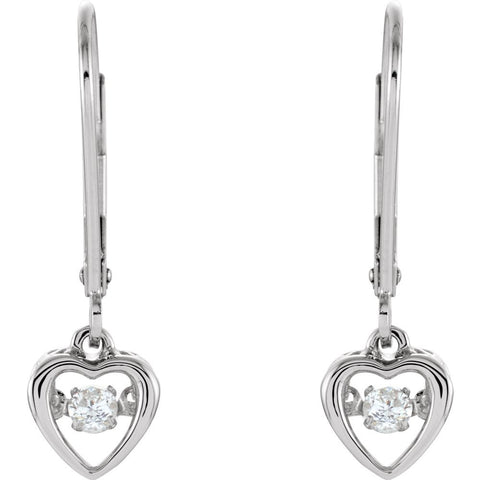 14k White Gold 1/6 CTW Diamond Heart Mystara® Earrings