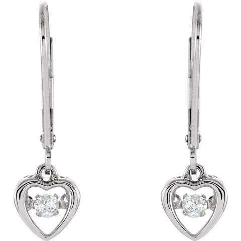 14k White Gold 1/6 CTW Diamond Heart Mystara® Earrings