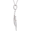 Sterling Silver Fight Against Cancer CZ 18" Necklace