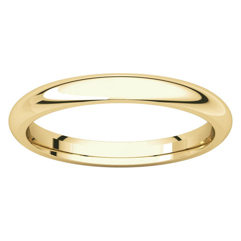 14k Yellow Gold 2.5mm Comfort Fit Band, Size 7