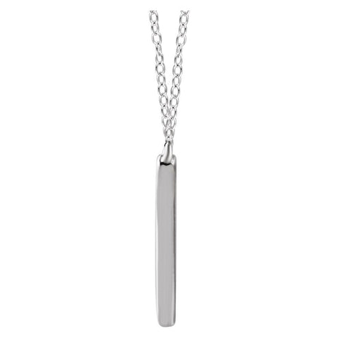 14k White Gold "V" 16-18" Necklace