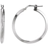 15.00 mm Knife Edge Tube Earrings in Sterling Silver