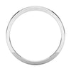 14k White Gold 2.5mm Flat Tapered Band, Size 8