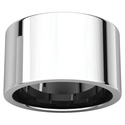 Sterling Silver 12mm Flat Band, Size 7