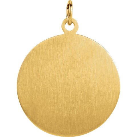 14k Yellow Gold 20mm St. Christopher Medal
