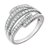 14k White Gold 1/2 ctw. Diamond Ring, Size 7