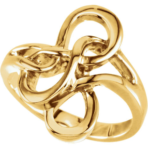 14k Yellow Gold Freeform Ring, Size 6