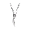 14k White Gold Convex 18" Necklace