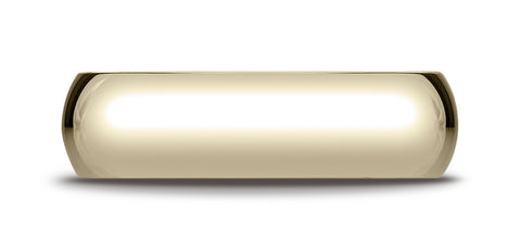 Benchmark-14K-Yellow-Gold-6mm-Slightly-Domed-Traditional-Oval-Wedding-Band-Ring--Size-4.25--16014KY04.25