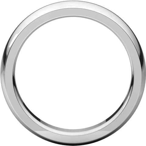 14k White Gold 6mm Heavy Comfort Fit Band, Size 11