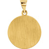 14k Yellow Gold 18.25mm Hollow Round St. Christopher Medal