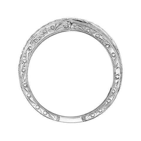 14k White Gold 1/5 CTW Diamond Anniversary Band, Size 6