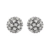 14k White Gold 3/4 CTW Diamond Cluster Earrings