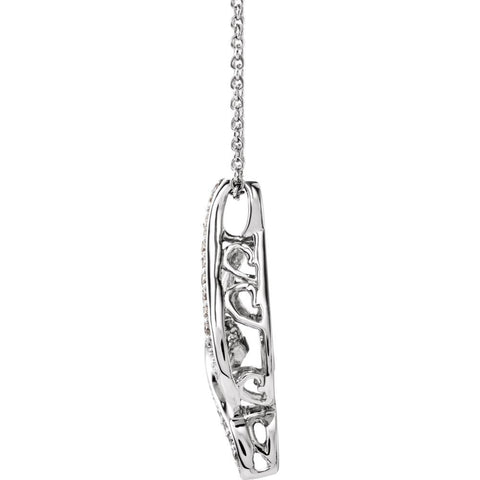 14k White Gold 3/8 CTW Diamond 16-18" Mystara® Necklace