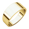 08.00 mm Flat Tapered Wedding Band Ring in 14k Yellow Gold (Size 6 )