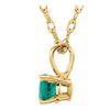 14k Yellow Gold Imitation Emerald "May" Birthstone 14" Necklace