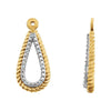 14k White Gold 14k Yellow Gold Plated 0.04 ctw. Diamond Earring Jackets