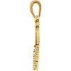 14k Yellow Gold Journey Diamond Heart Pendant