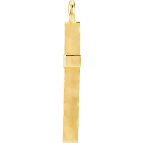 14k Yellow Gold Cross Charm