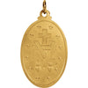 14k Yellow Gold 26x18mm Oval Miraculous Medal