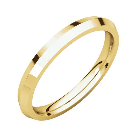 14k Yellow Gold 2.5mm Knife Edge Comfort Fit Band, Size 11