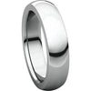 14k White Gold 5mm Heavy Comfort Fit Band, Size 7